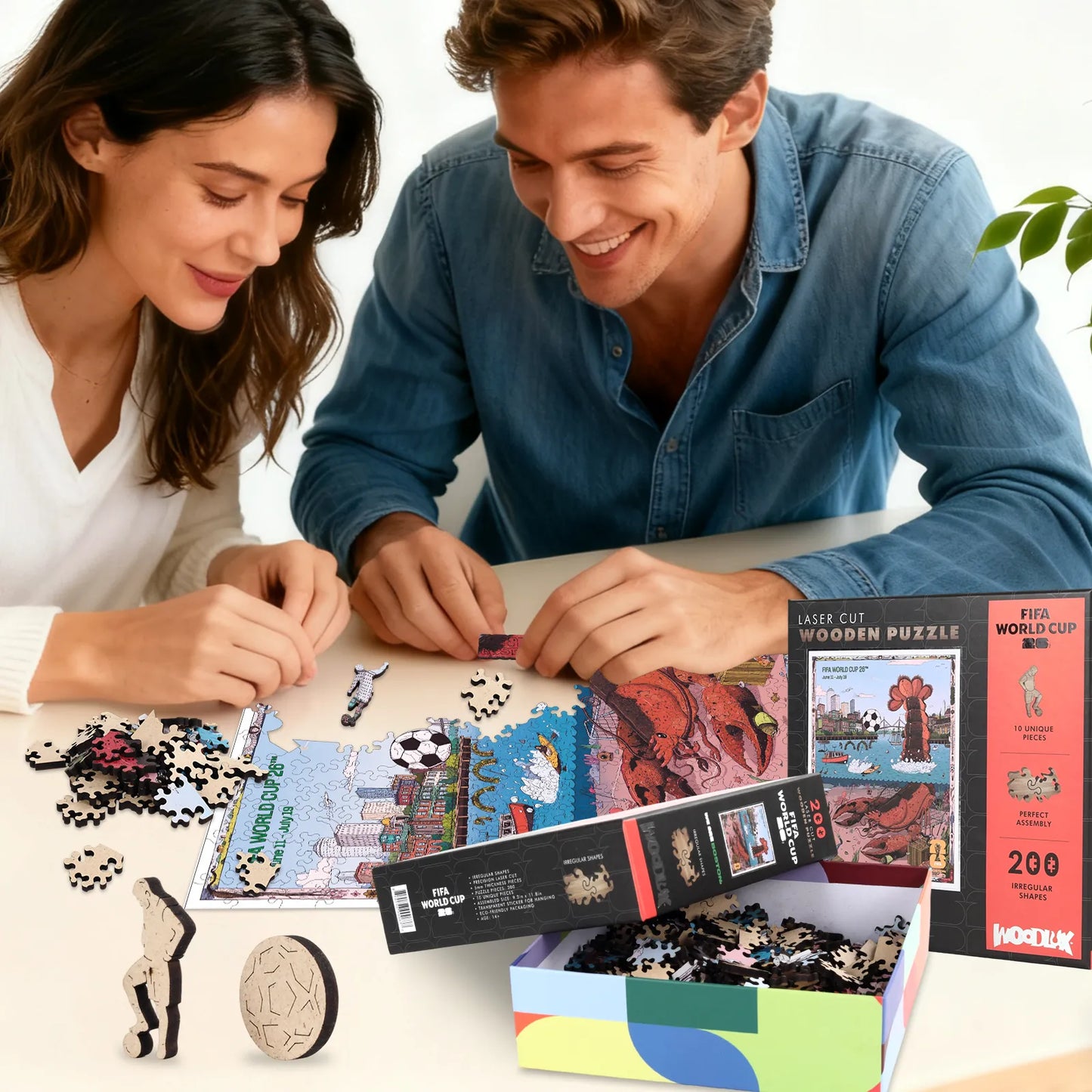 FIFA 2026 Boston wooden jigsaw puzzle – 200 piece edition