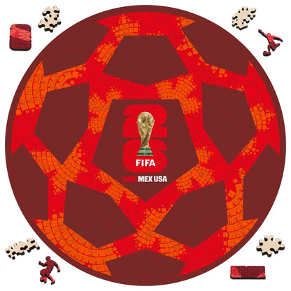 FIFA World Cup 2026 Canada ball wooden jigsaw puzzle – officially licensed