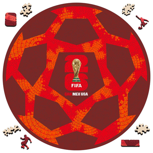 FIFA World Cup 2026 Canada ball wooden jigsaw puzzle – officially licensed