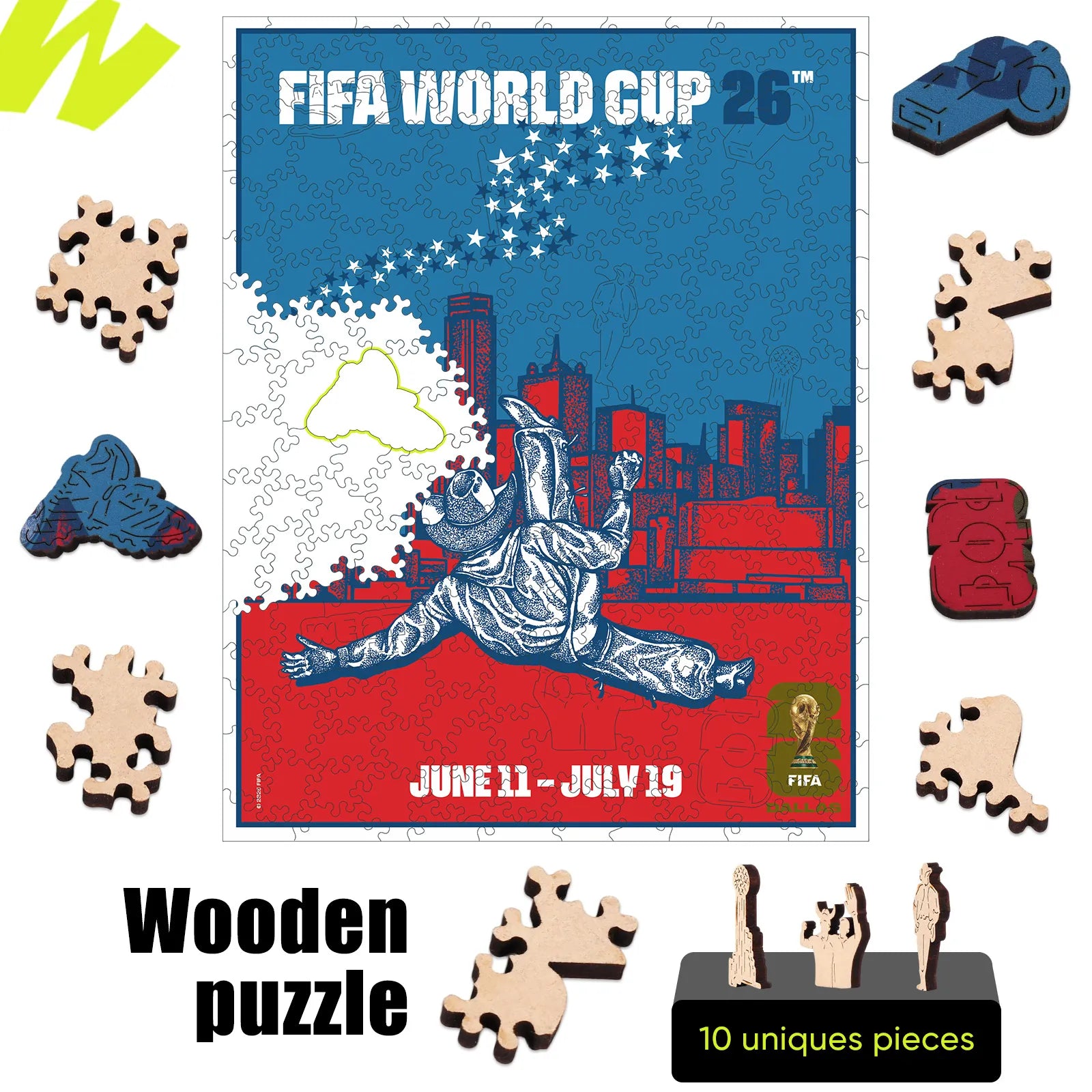 Officially licensed World Cup 2026 Dallas city poster puzzle