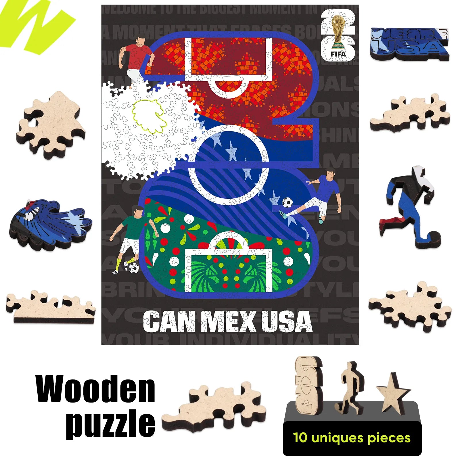 Officially licensed World Cup 2026 host countries poster puzzle
