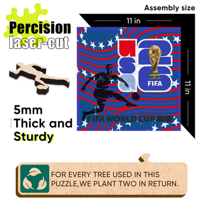 Wooden jigsaw puzzle gift – FIFA World Cup 2026 USA host