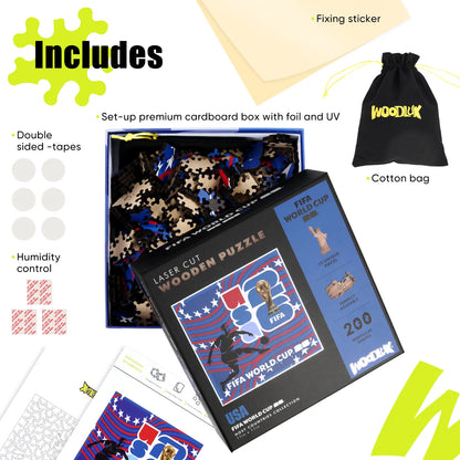 FIFA World Cup 2026 USA host poster puzzle detail
