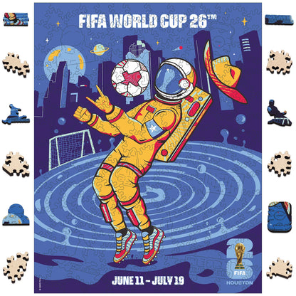 FIFA World Cup 2026 Houston poster wooden jigsaw puzzle – officially licensed