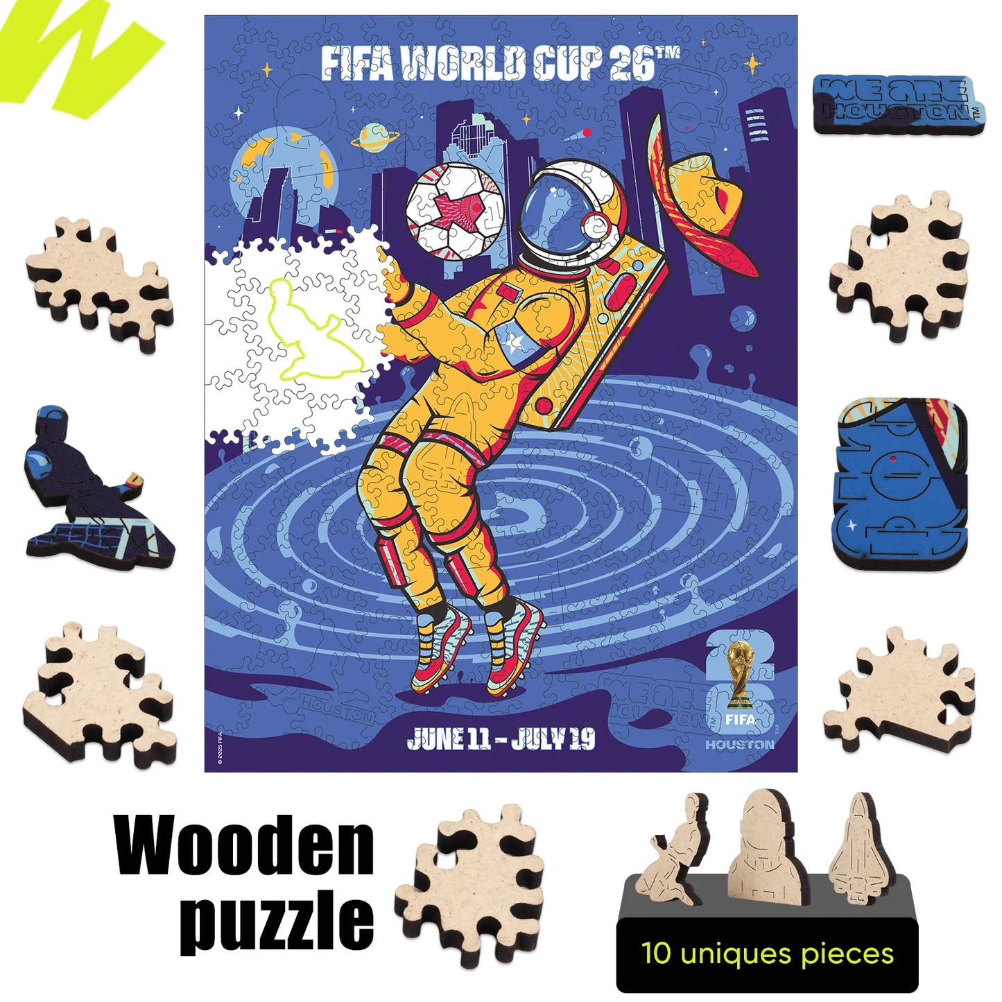 Officially licensed World Cup 2026 Houston city poster puzzle