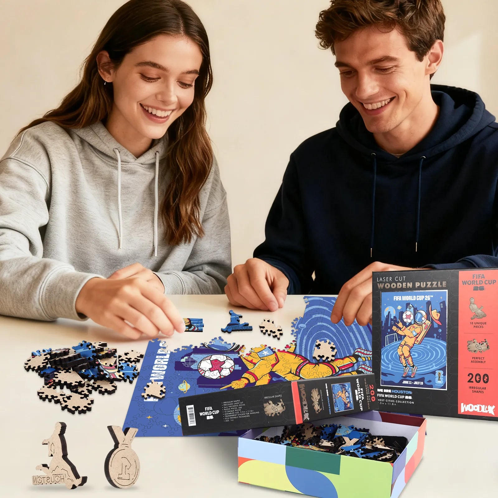 FIFA 2026 Houston wooden jigsaw puzzle – 200 piece edition