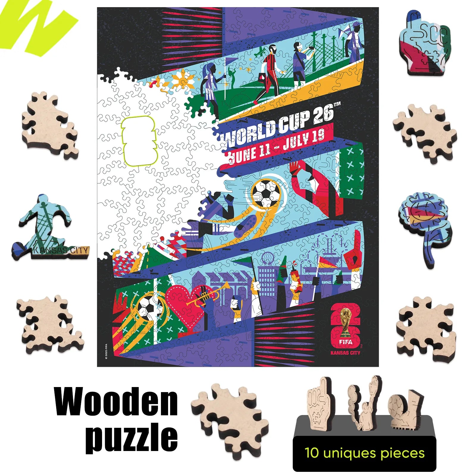 Officially licensed World Cup 2026 Kansas City poster puzzle