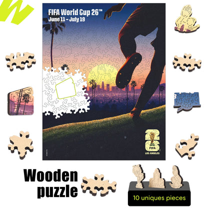 Officially licensed World Cup 2026 Los Angeles city poster puzzle