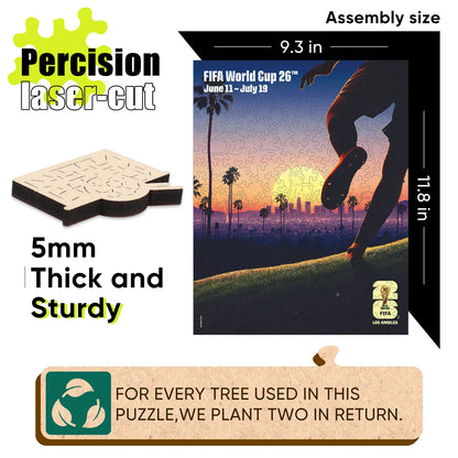 Wooden jigsaw puzzle gift – FIFA World Cup 2026 Los Angeles