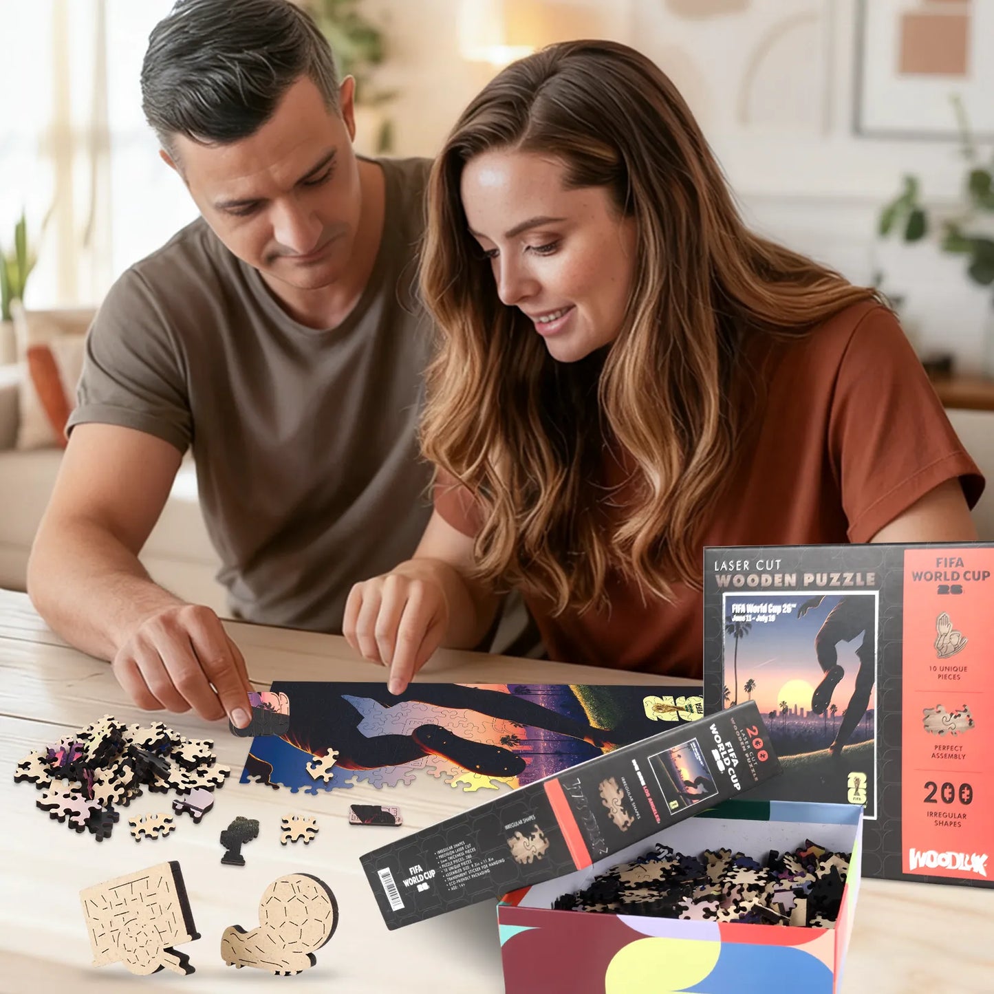 FIFA 2026 Los Angeles wooden jigsaw puzzle – 200 piece edition