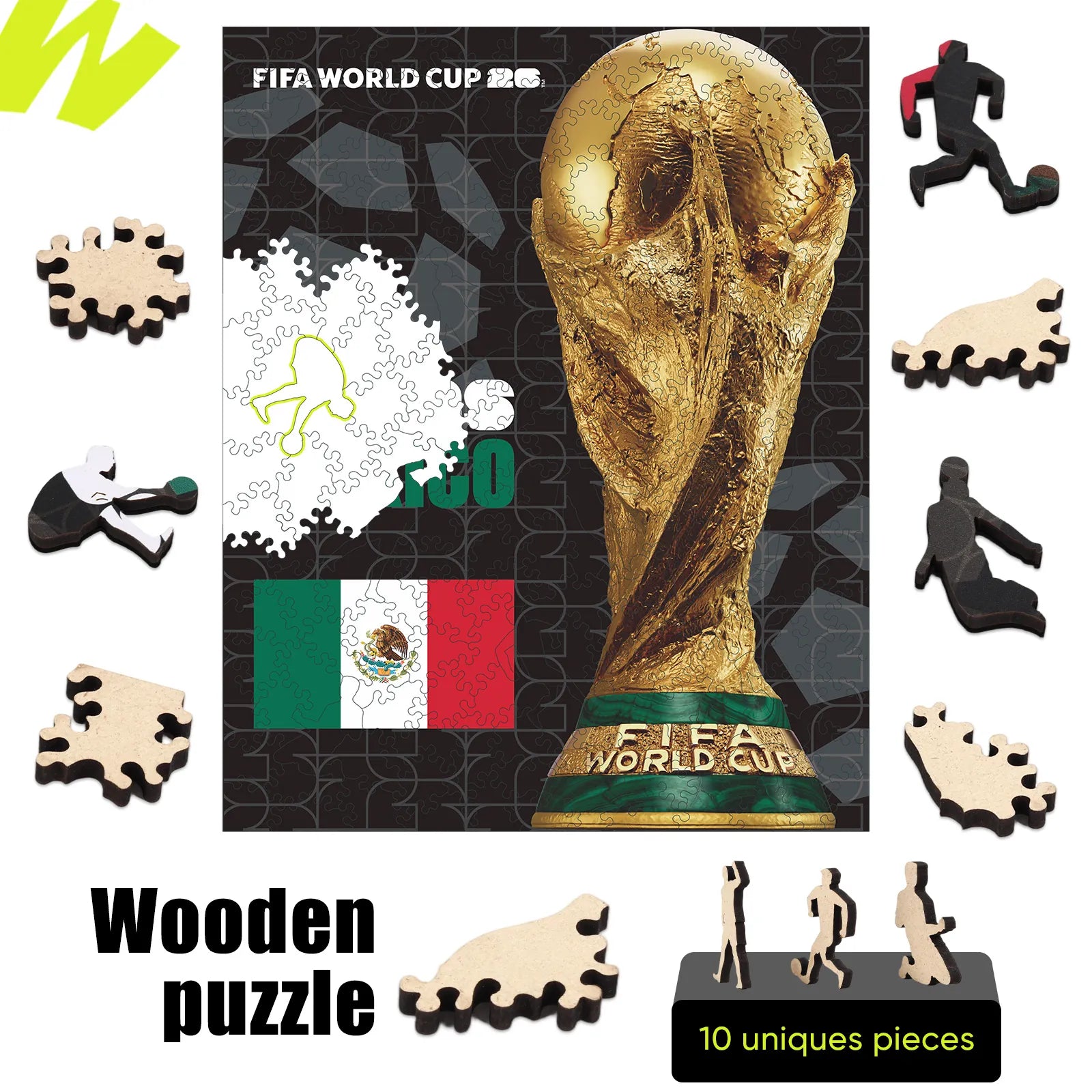 Officially licensed World Cup 2026 Mexico trophy poster puzzle