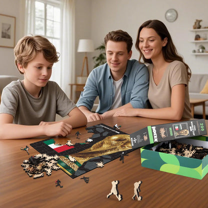 FIFA 2026 Mexico trophy wooden jigsaw puzzle – 200 piece edition