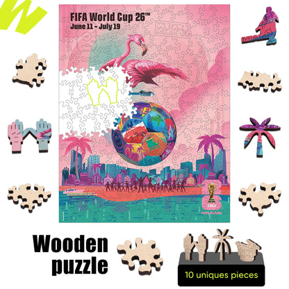 Officially licensed World Cup 2026 Miami city poster puzzle