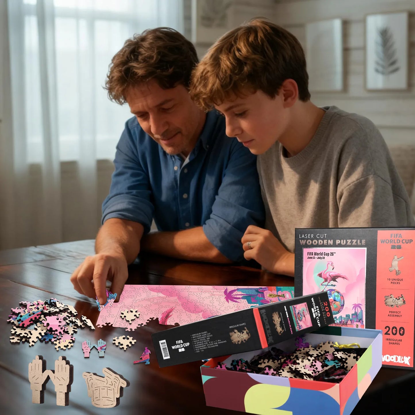 FIFA 2026 Miami wooden jigsaw puzzle – 200 piece edition