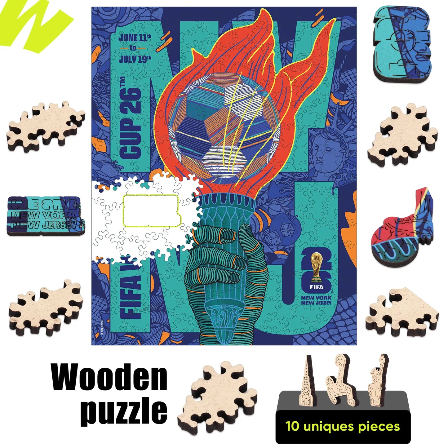 Officially licensed World Cup 2026 NYC New Jersey poster puzzle