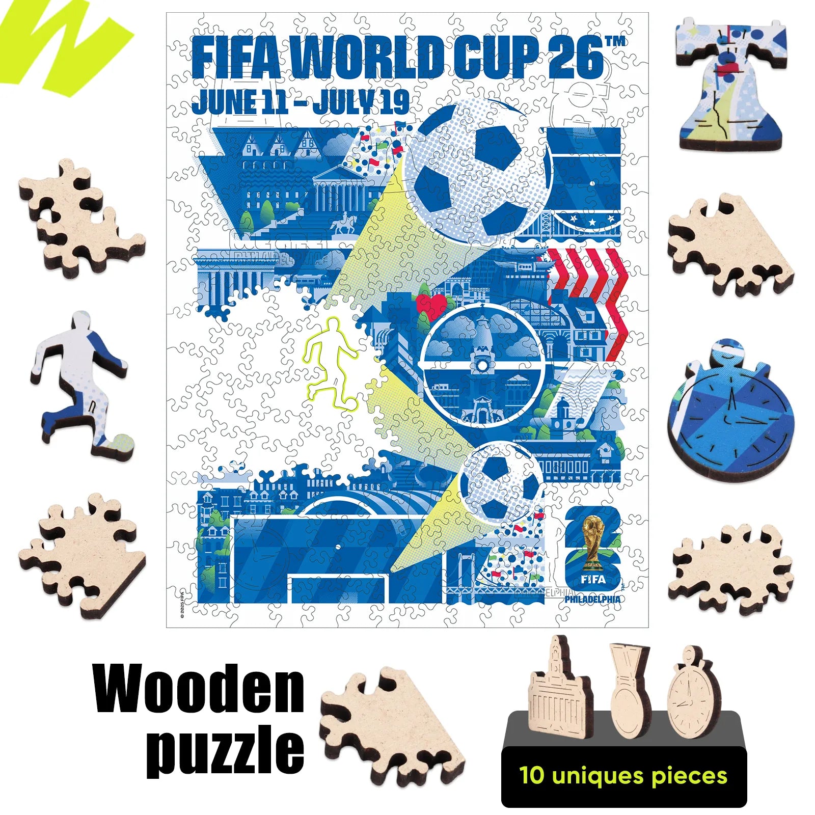 FIFA World Cup 2026 Philadelphia poster puzzle detail