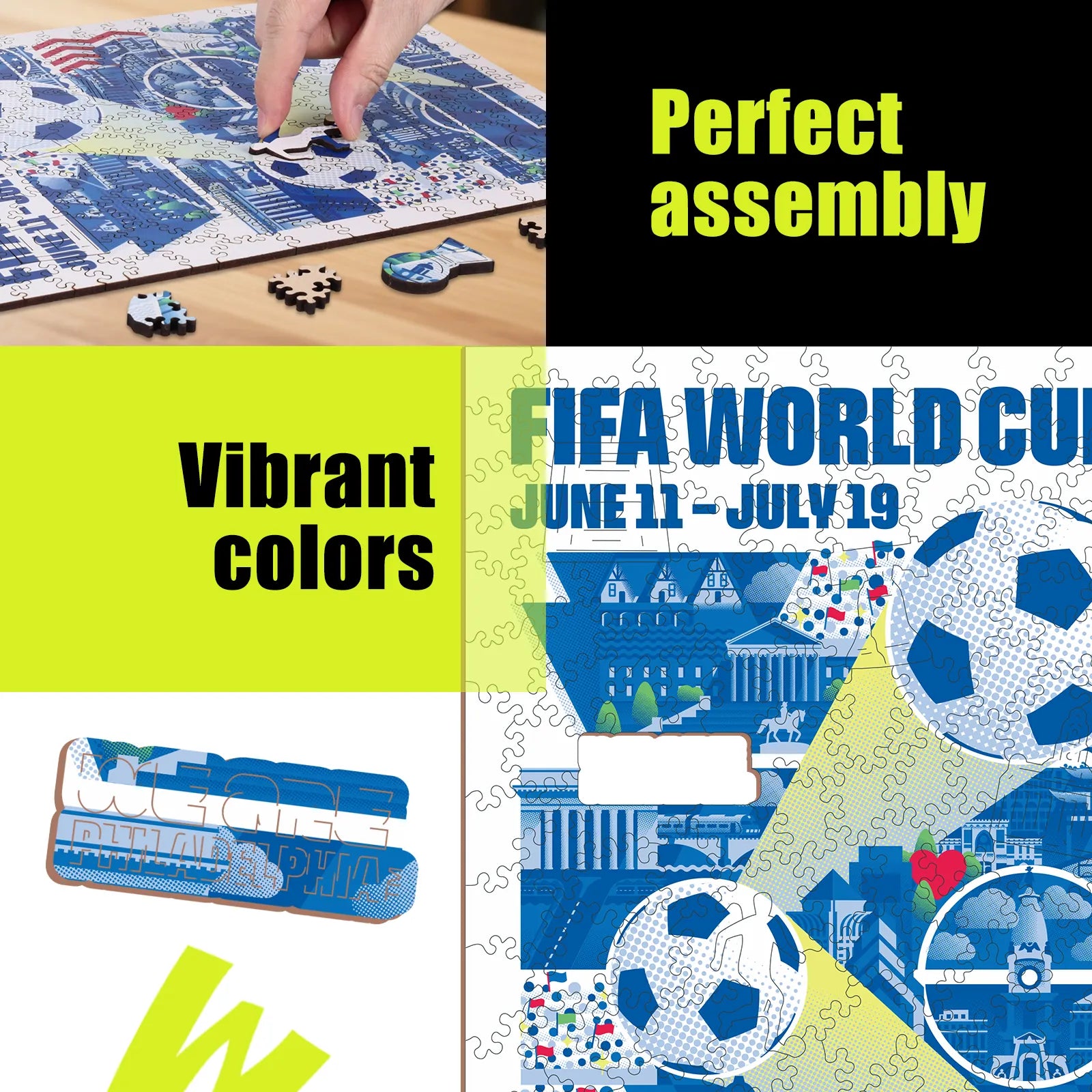 Wooden jigsaw puzzle gift – FIFA World Cup 2026 Philadelphia
