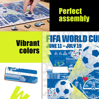 Wooden jigsaw puzzle gift – FIFA World Cup 2026 Philadelphia