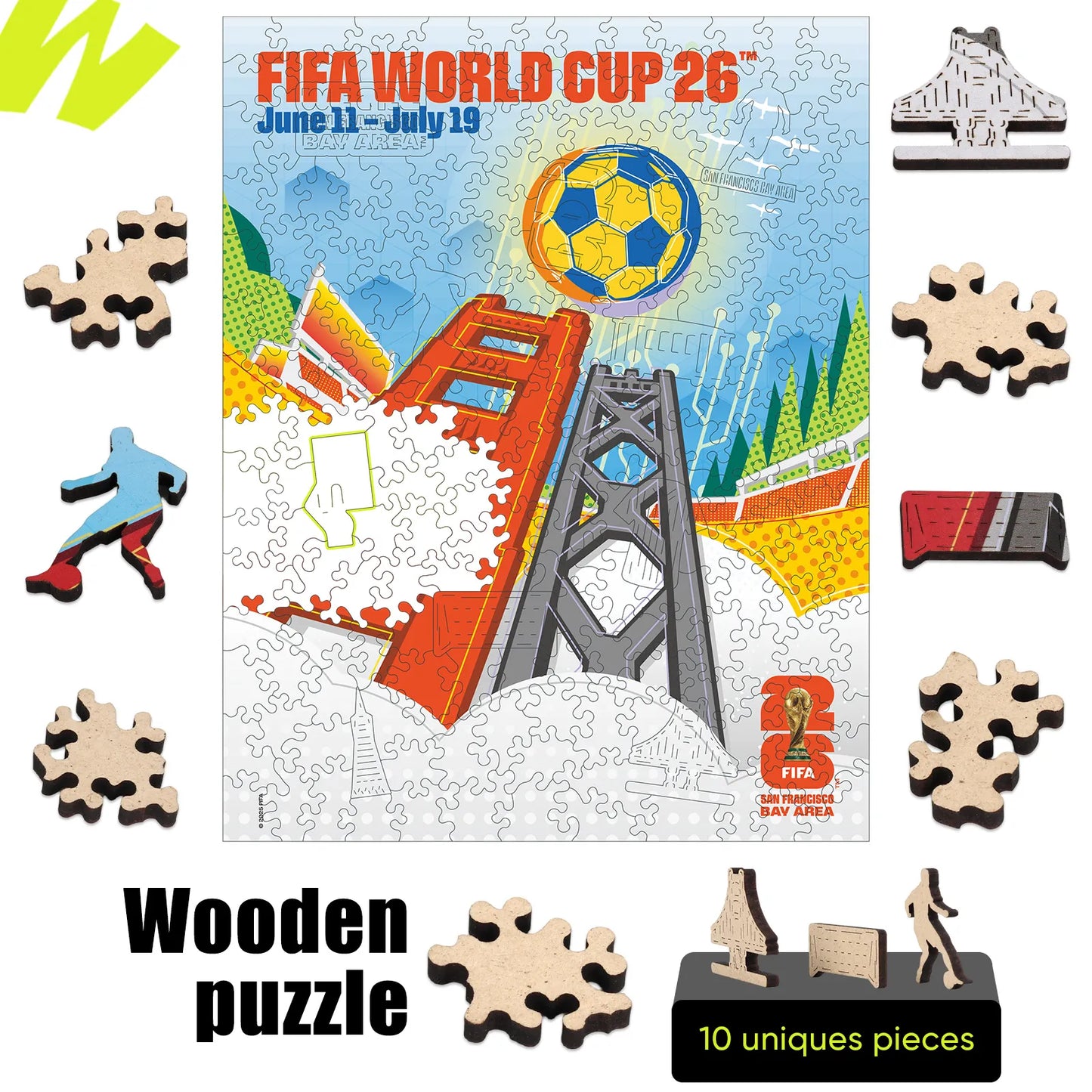 Officially licensed World Cup 2026 San Francisco city poster puzzle