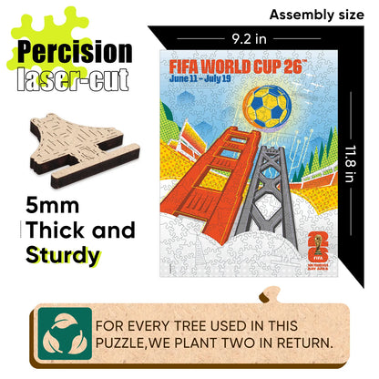 Wooden jigsaw puzzle gift – FIFA World Cup 2026 San Francisco