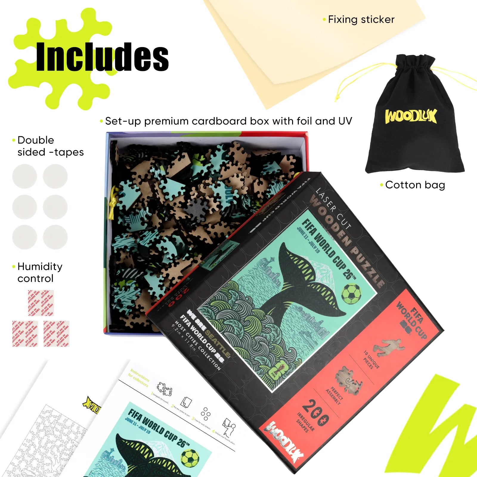 Officially licensed World Cup 2026 Seattle city poster puzzle