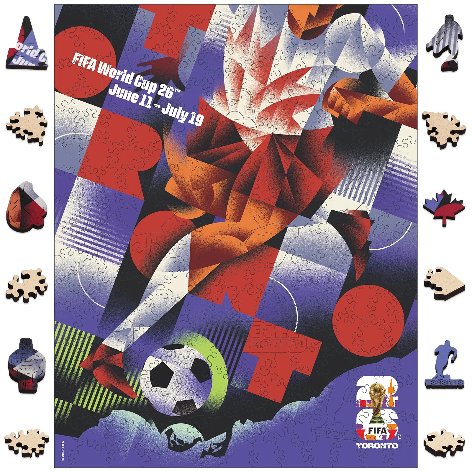 FIFA World Cup 2026 Toronto poster wooden jigsaw puzzle – officially licensed
