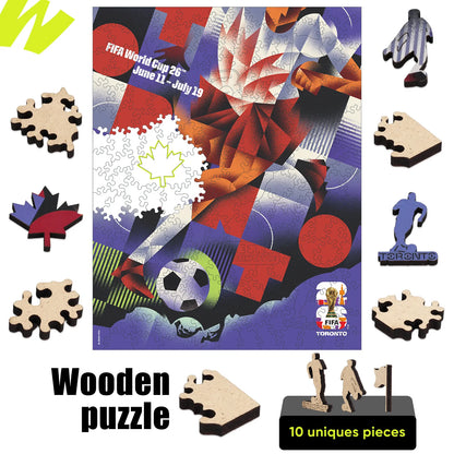 FIFA World Cup 2026 Toronto poster puzzle detail