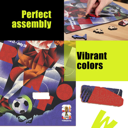 Wooden jigsaw puzzle gift – FIFA World Cup 2026 Toronto