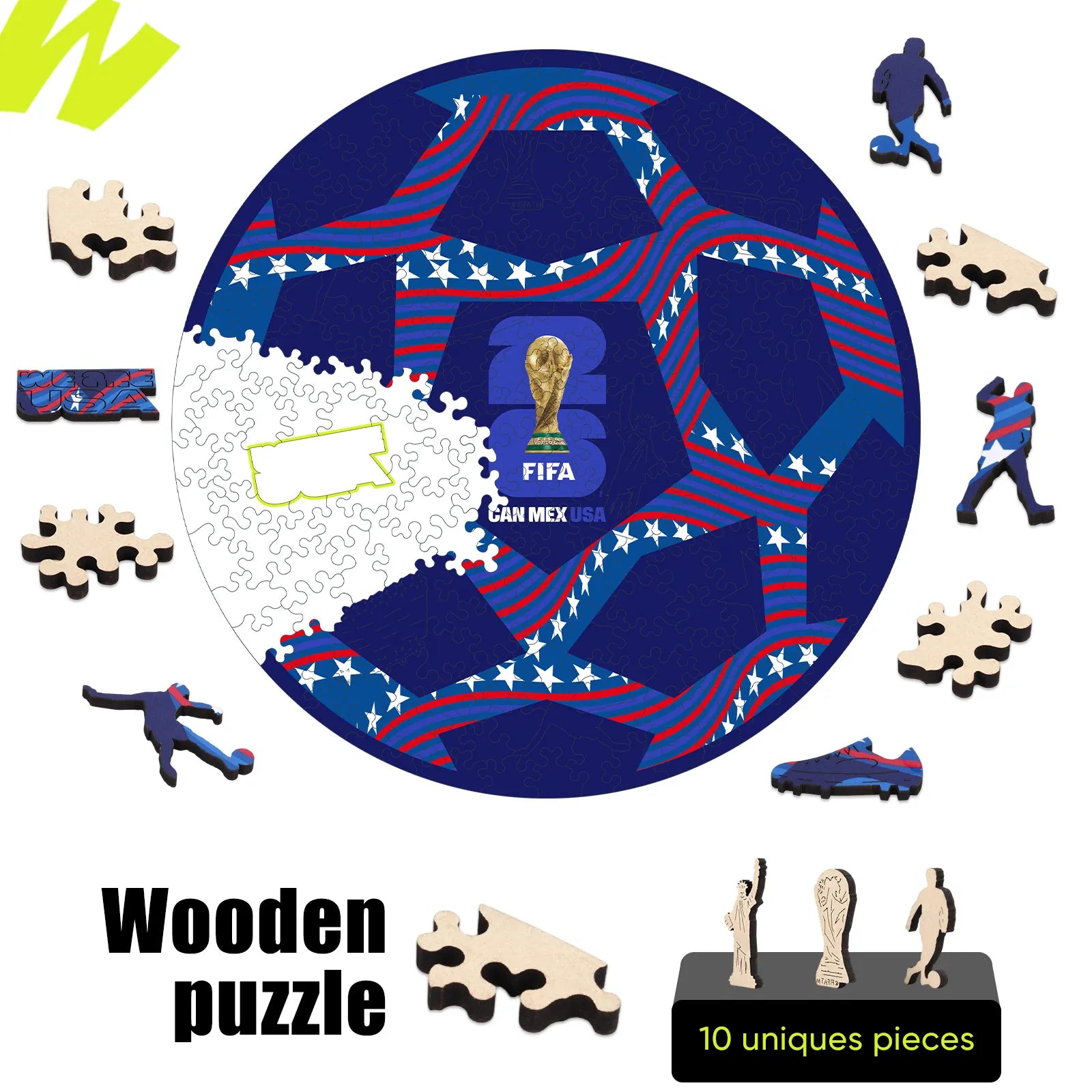 Officially licensed World Cup 2026 USA ball puzzle