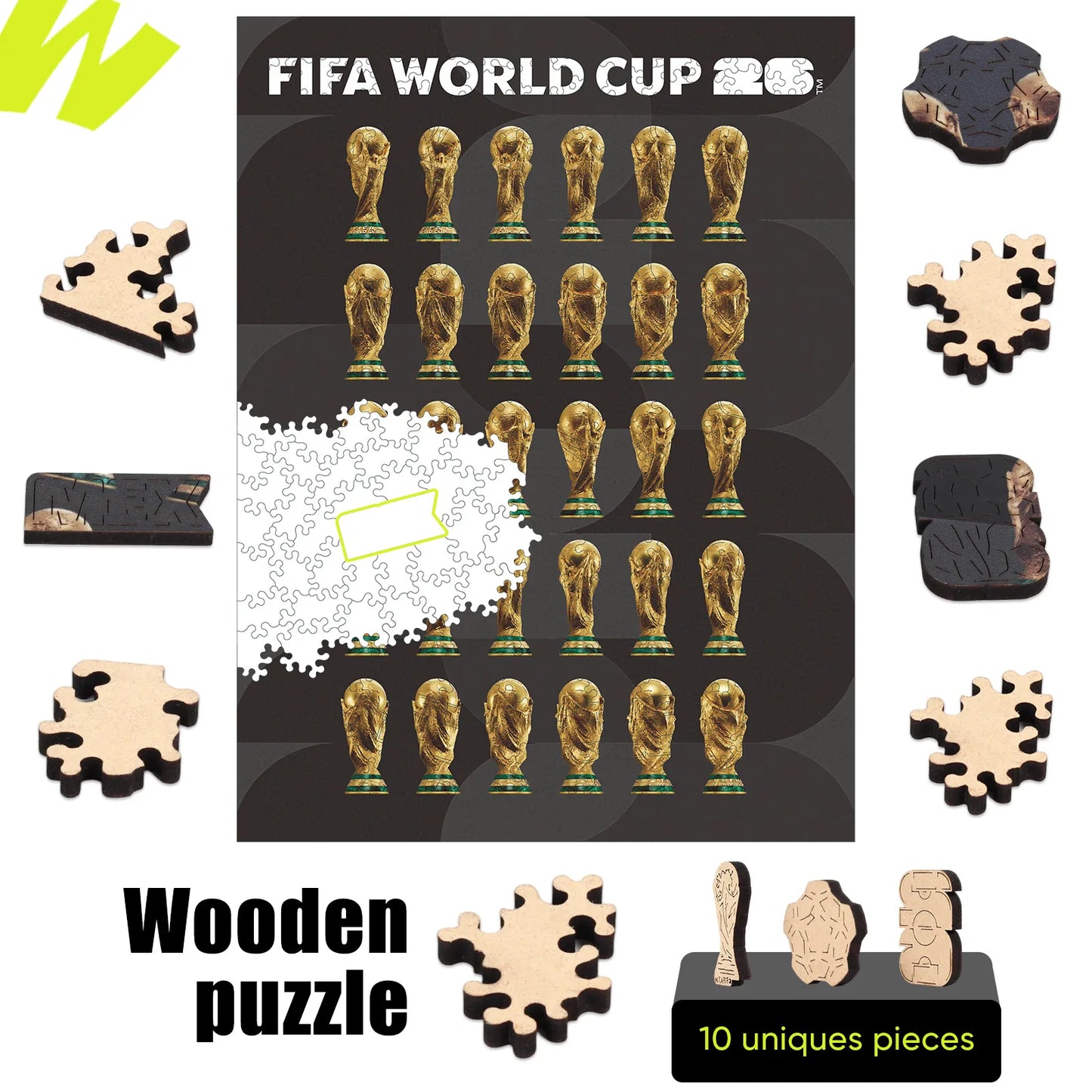 Officially licensed World Cup 2026 trophy poster puzzle