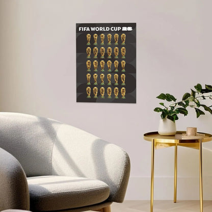 World Cup 2026 wooden puzzle – trophy poster design