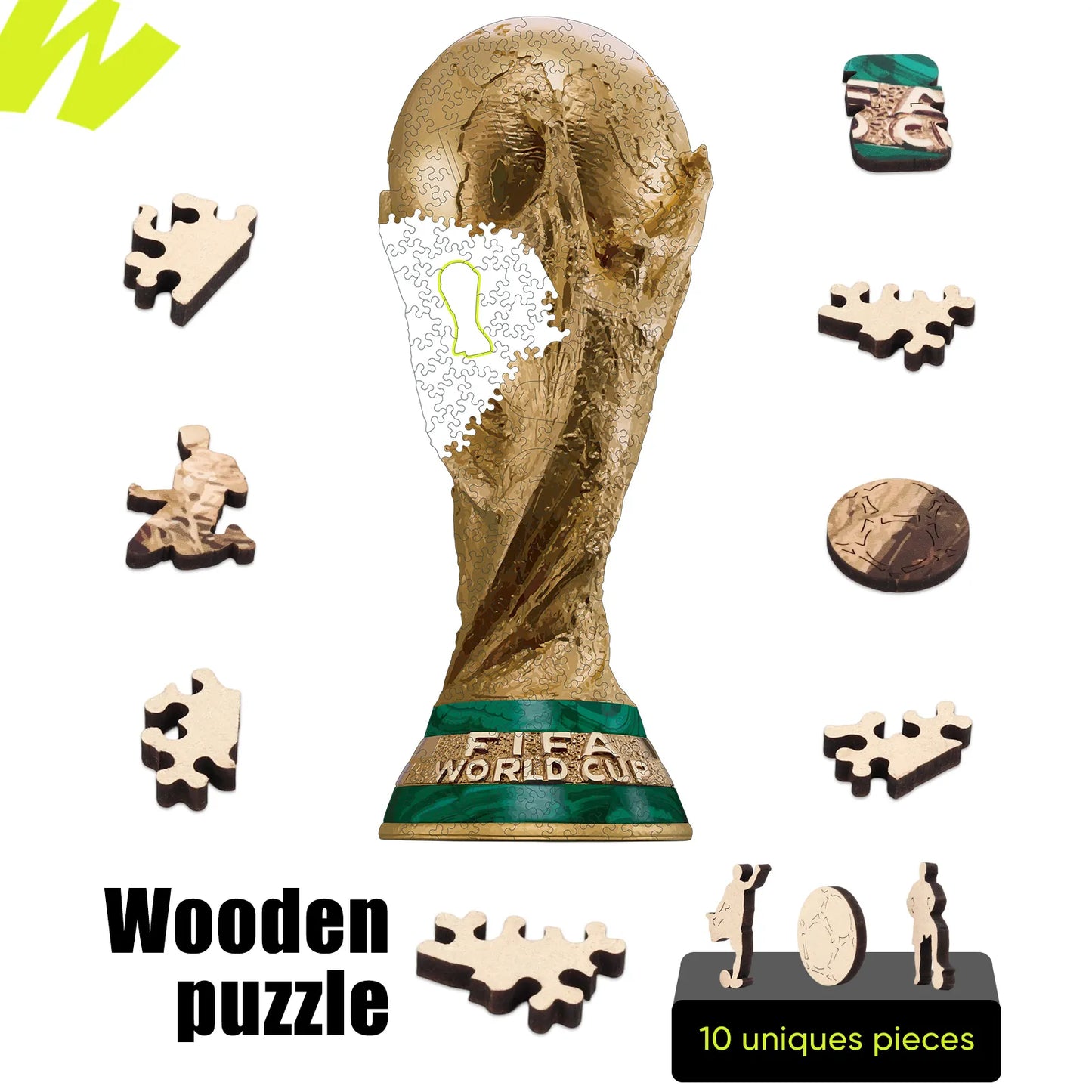 Officially licensed World Cup 2026 golden trophy puzzle