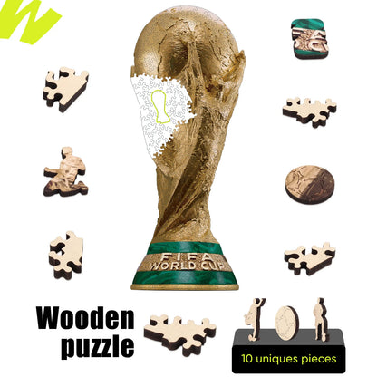Officially licensed World Cup 2026 golden trophy puzzle