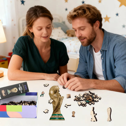 FIFA 2026 golden trophy wooden jigsaw puzzle – 200 piece edition