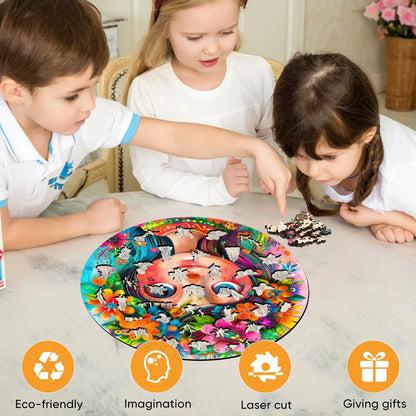 Flower fairy wood puzzle for adults – 200 and 500 piece options