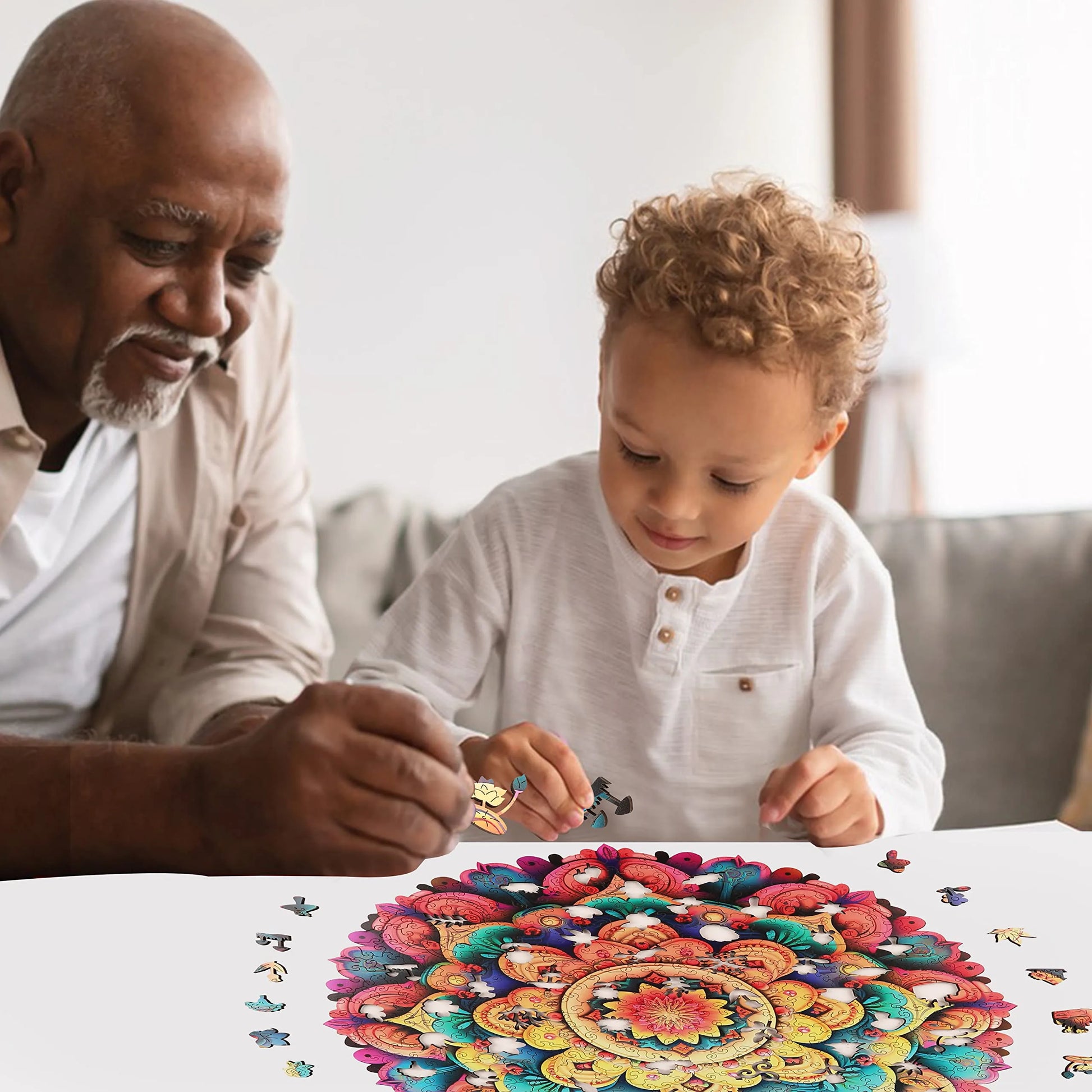 Flower wood puzzle for adults – 500 piece edition