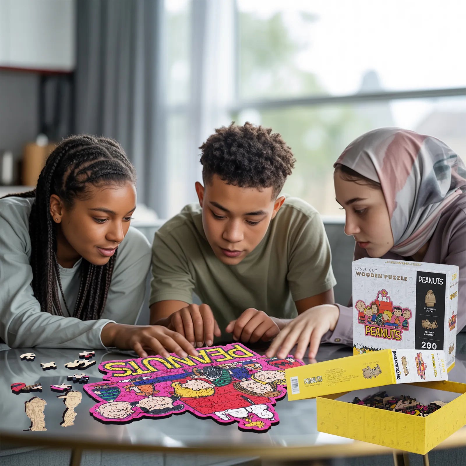 Snoopy Friends wooden puzzle – 200 piece edition