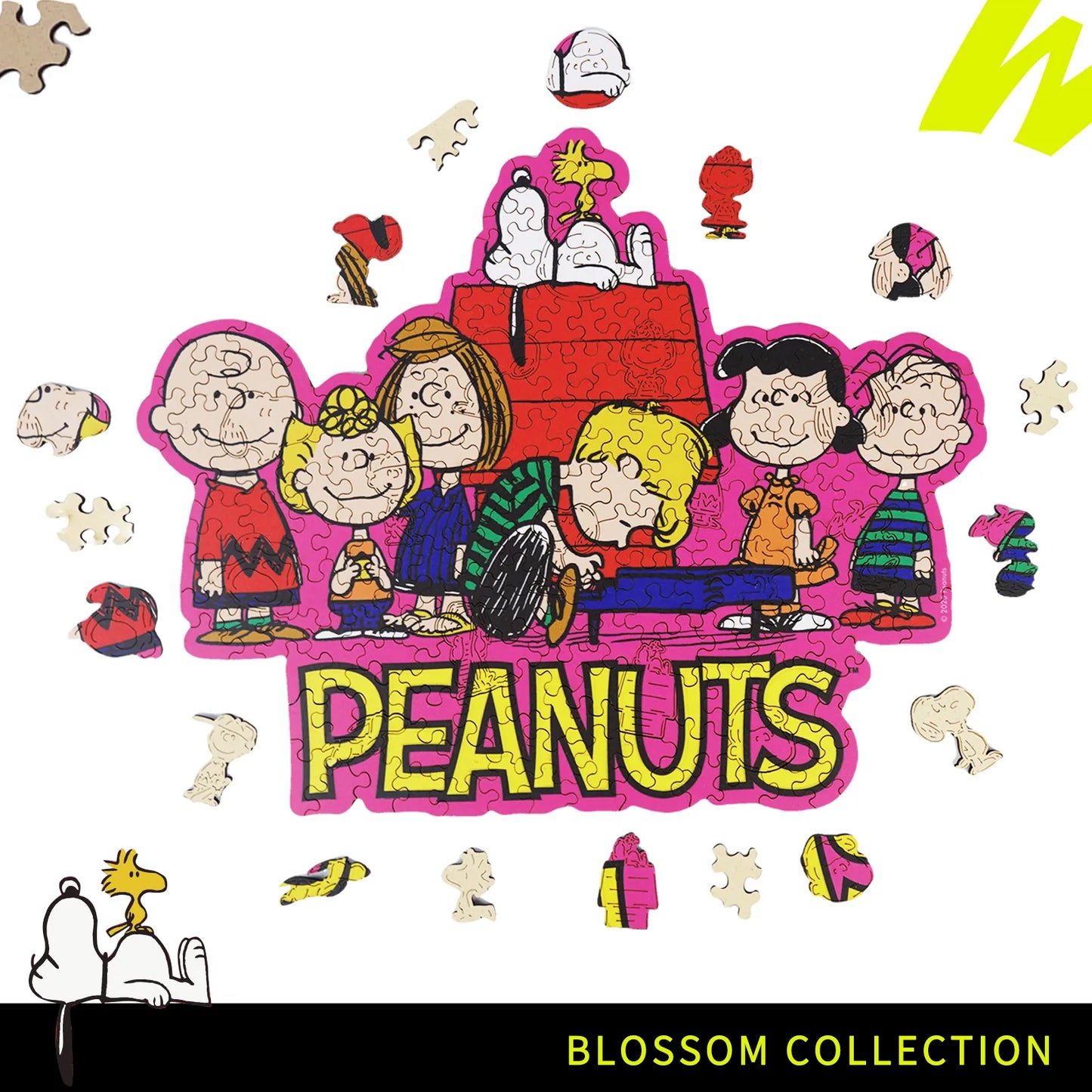 Officially licensed Snoopy Friends wooden jigsaw puzzle