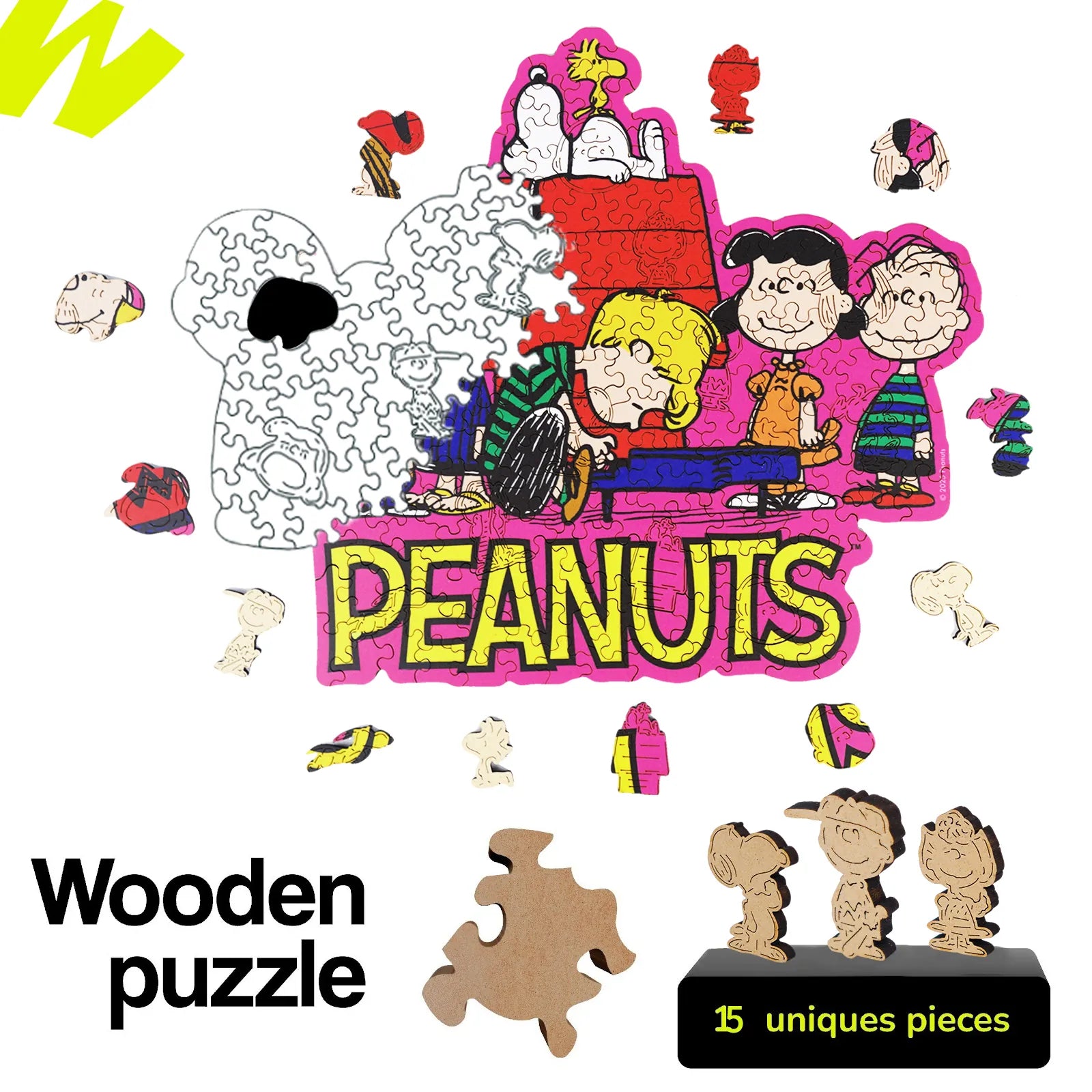 Licensed Peanuts wooden jigsaw puzzle – Friends