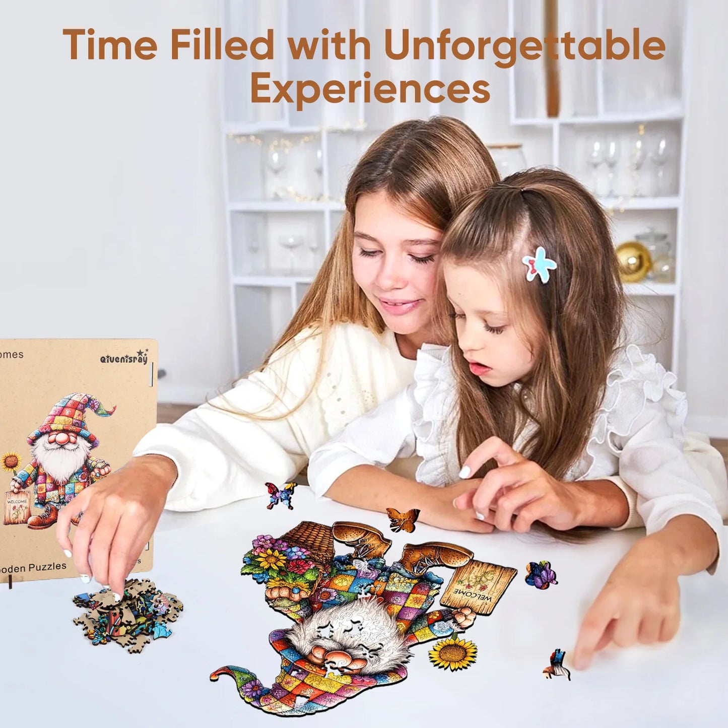 Gnomes wood puzzle for adults – 200 and 500 piece options