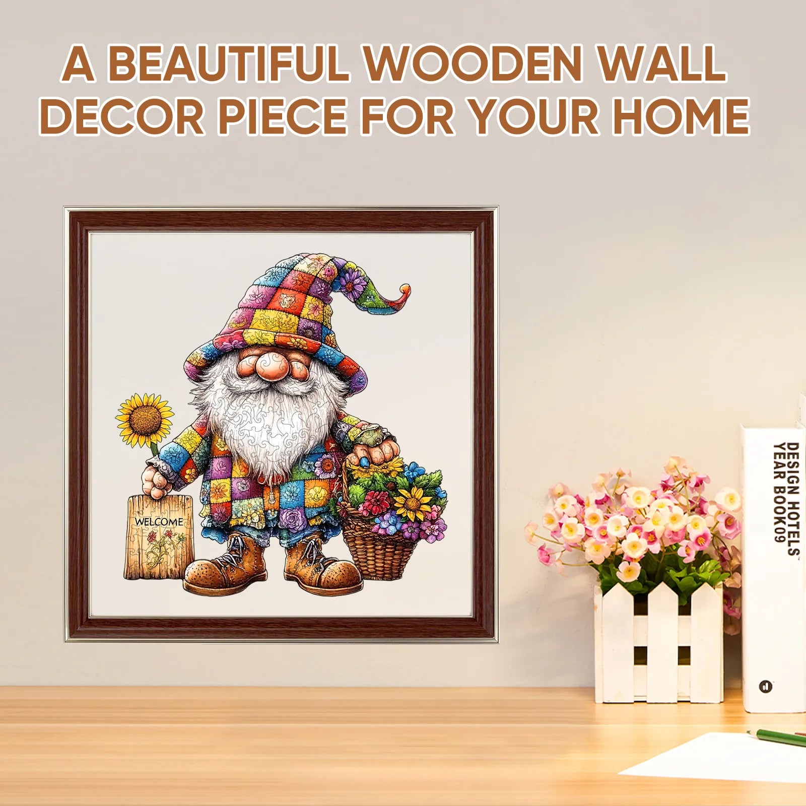 Fantasy wooden jigsaw puzzle – gnomes design by WoodAha