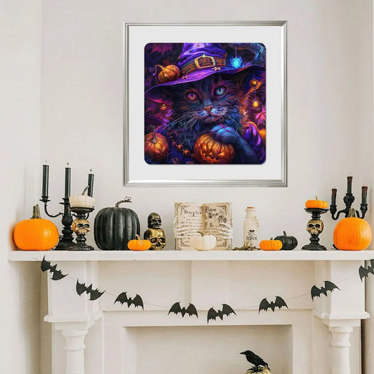 Spooky season wooden jigsaw puzzle – Halloween cat design by WoodAha
