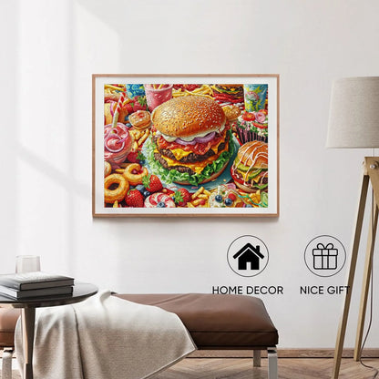 Foodie wooden jigsaw puzzle – hamburger design by WoodAha