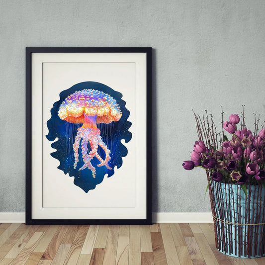 Deep sea wooden jigsaw puzzle – jellyfish design by WoodAha