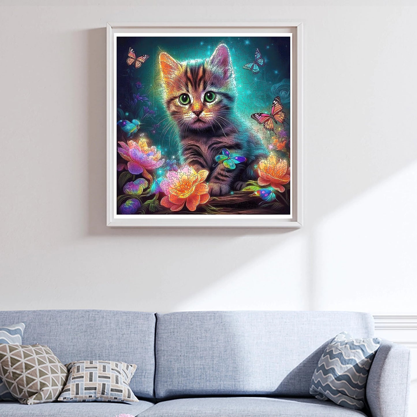 Cat themed wooden jigsaw puzzle – kitten design by WoodAha