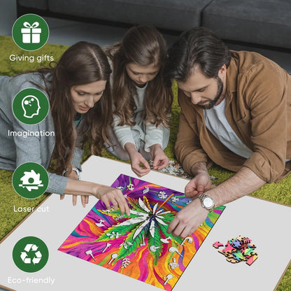 Leaf wood puzzle for adults – 200 and 500 piece options