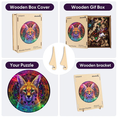Leopard design wooden jigsaw puzzle for adults