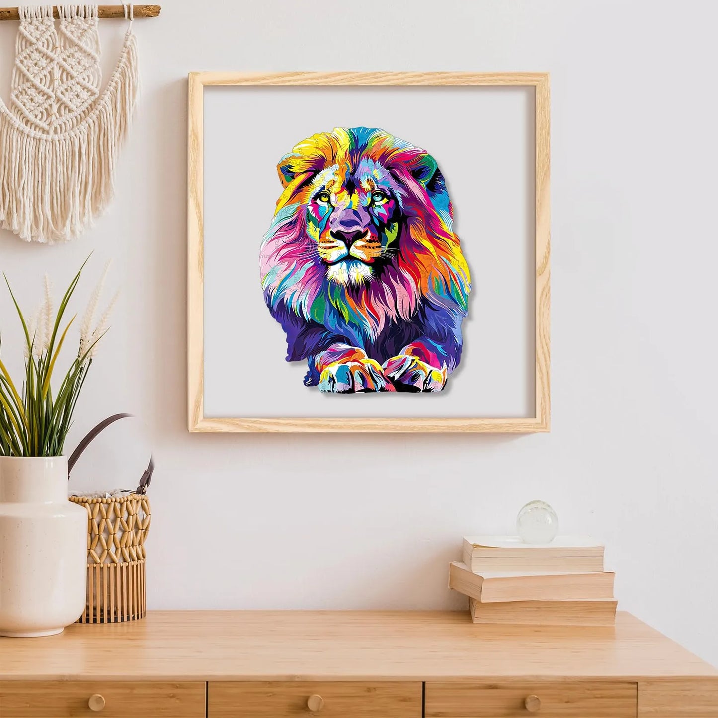 Wildlife wooden jigsaw puzzle – lion design by WoodAha