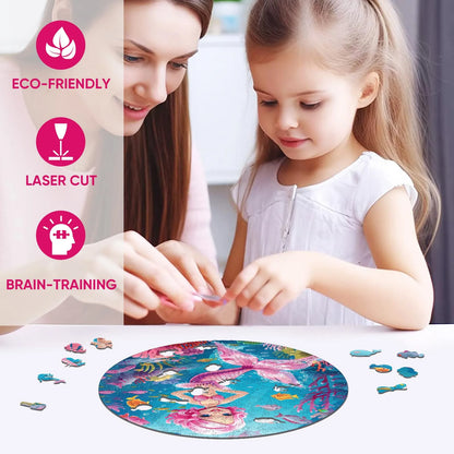 Mermaid wood puzzle for adults – 200 and 500 piece options