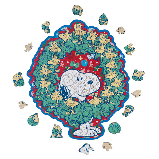 Officially licensed Snoopy Merry Moments Together wooden jigsaw puzzle